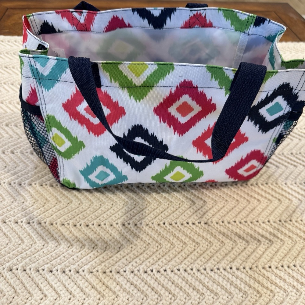 Thirty One‎ All in One Organizer Candy Corners Multi Color Bright Small Tote Bag
